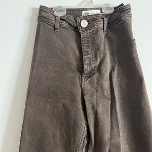 Zara Brown Pants Marine Straight